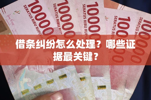 济南借条纠纷怎么处理？哪些证据最关键？