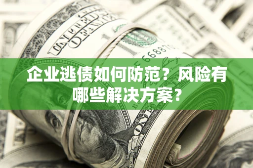济南企业逃债如何防范？风险有哪些解决方案？