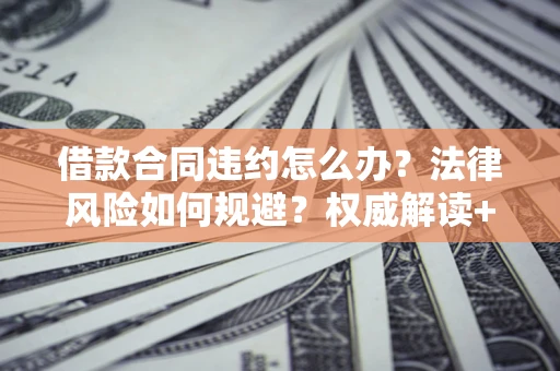 济南借款合同违约怎么办？法律风险如何规避？权威解读+实用指南