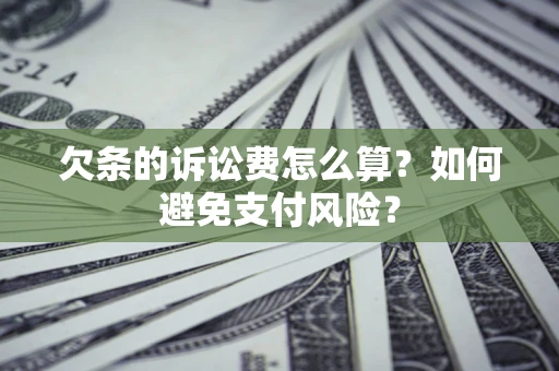 济南欠条的诉讼费怎么算？如何避免支付风险？