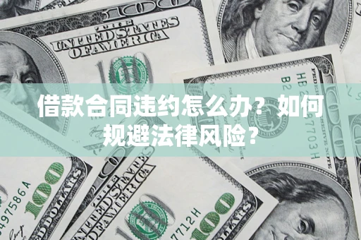 济南借款合同违约怎么办？如何规避法律风险？